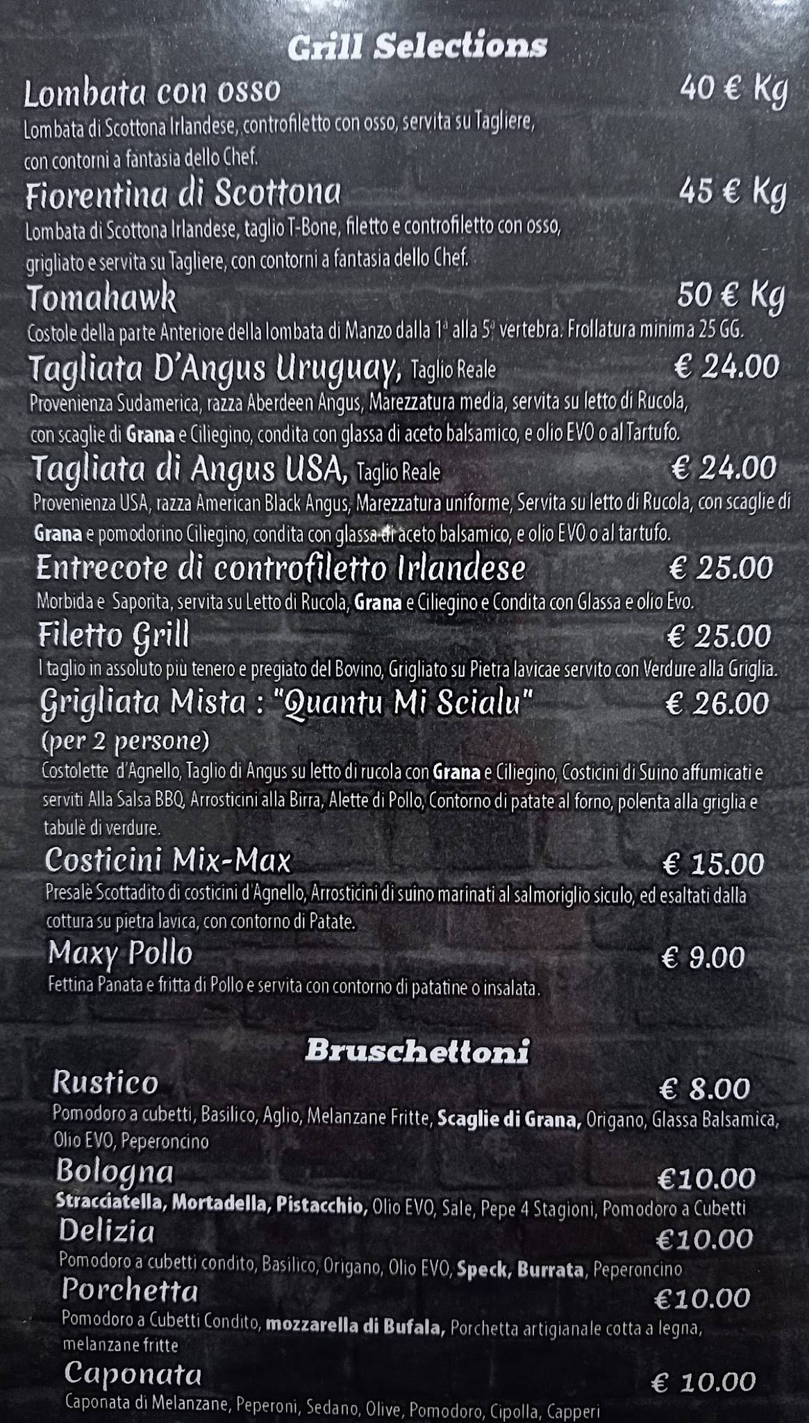 Menu di Scialu - Officina Del Gusto 