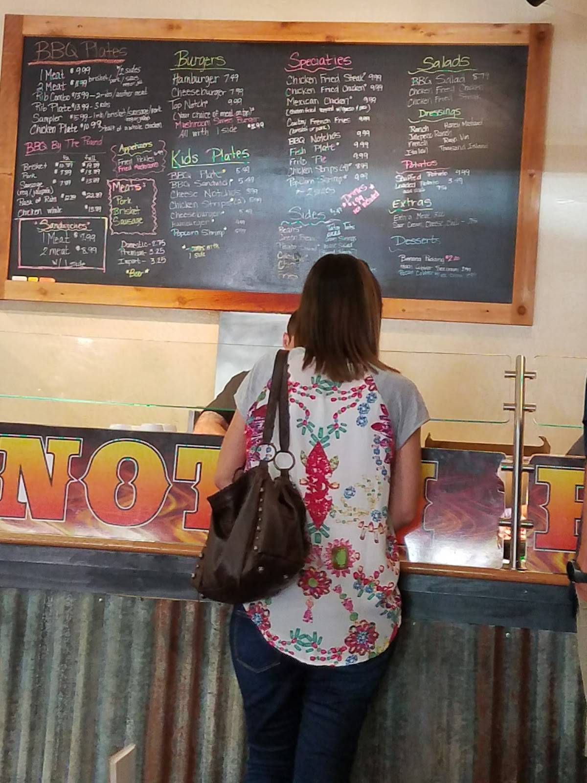 Menu at Top Notch Texas BBQ, Childress