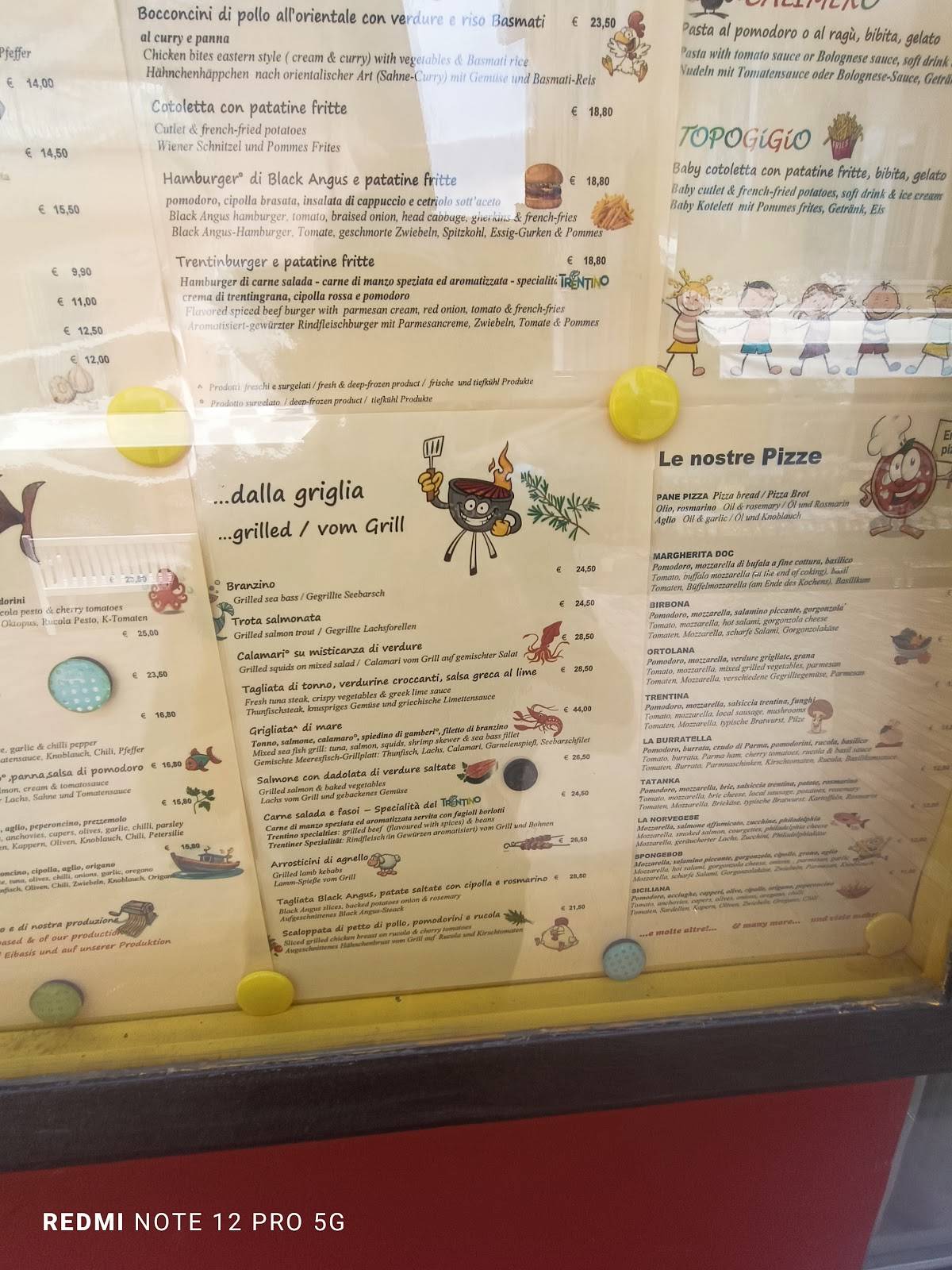 Menu di BELLAViTA Ristorante Pizzeria 