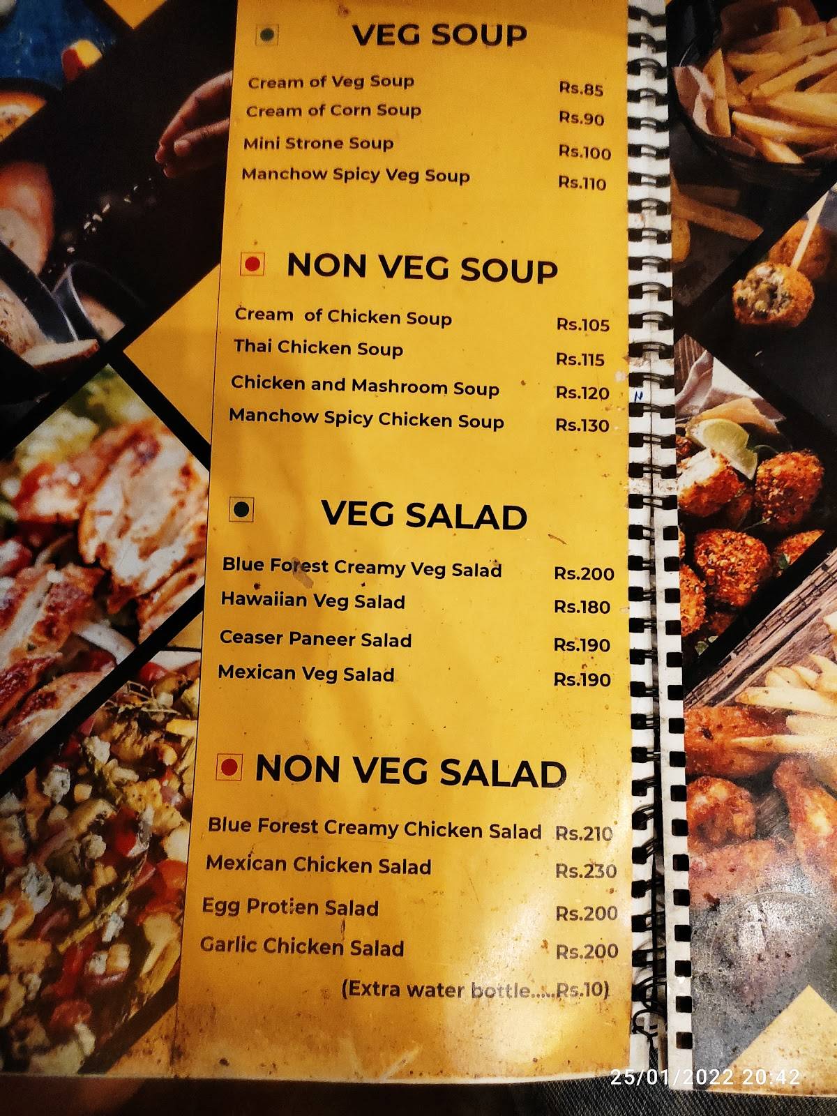 BLUE FOREST CAFE menu