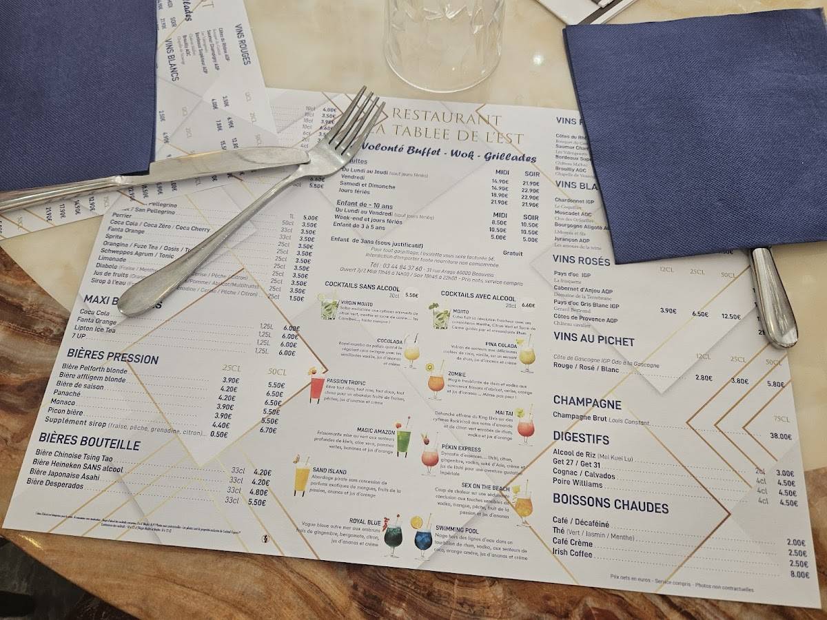 Menu de BO’BUFFET