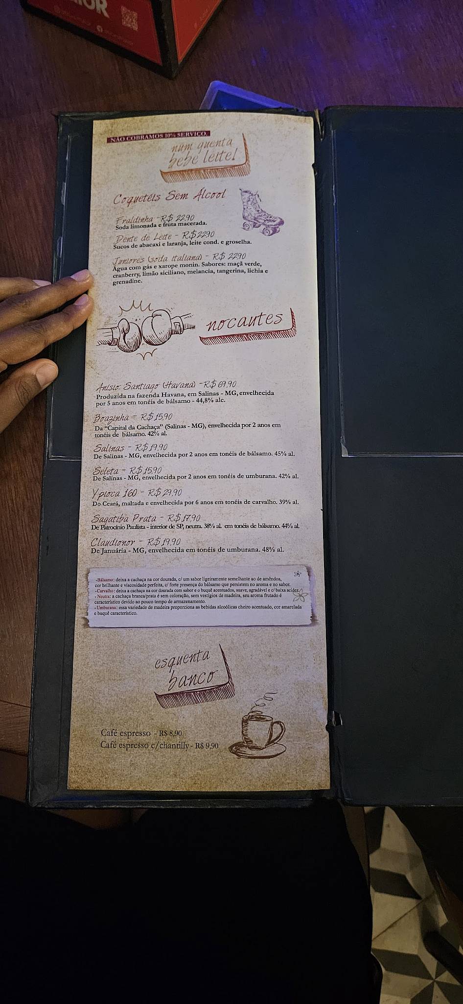 BR 11 Botequim cardápio