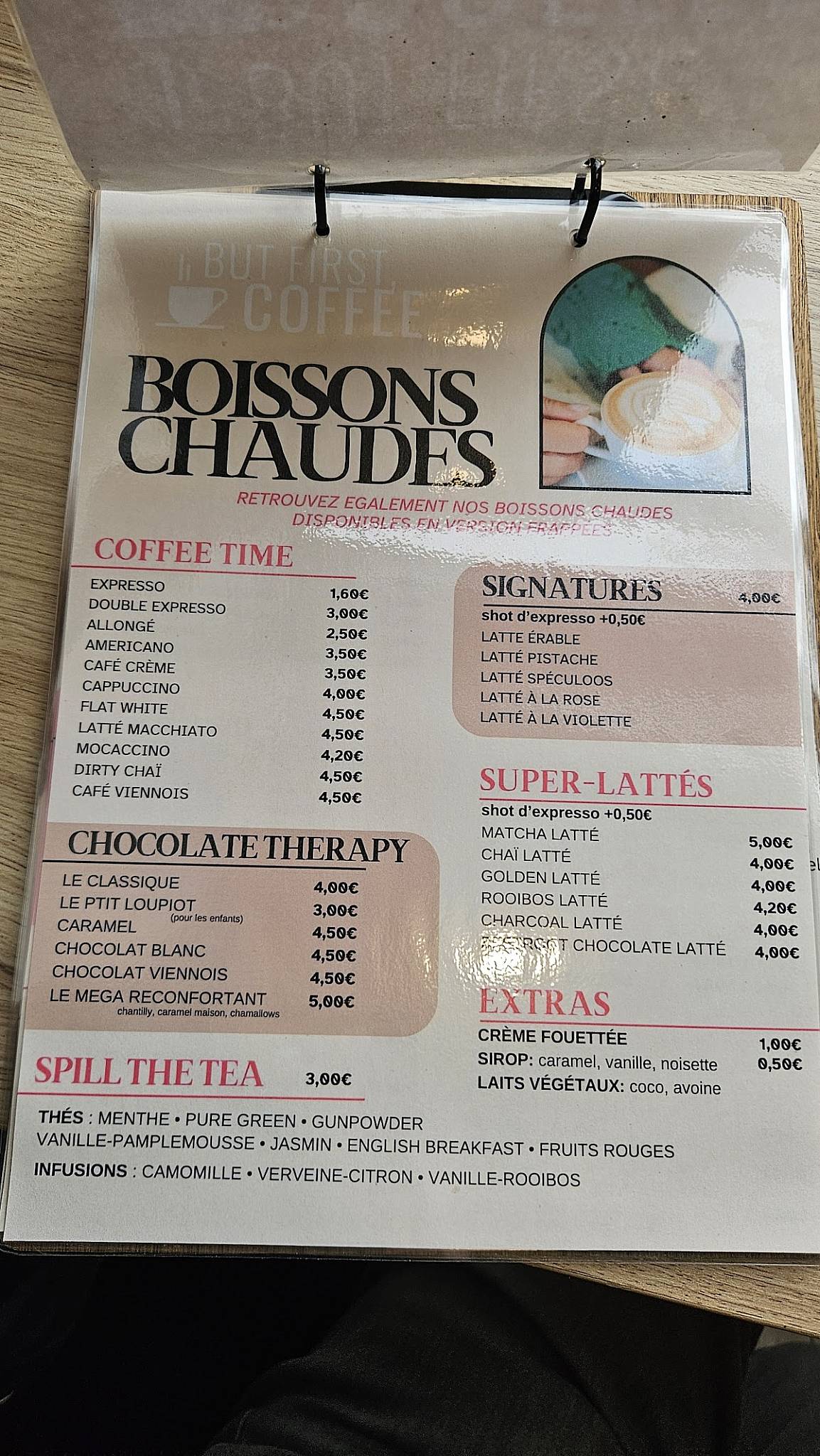 Menu de BUT FIRST, COFFEE