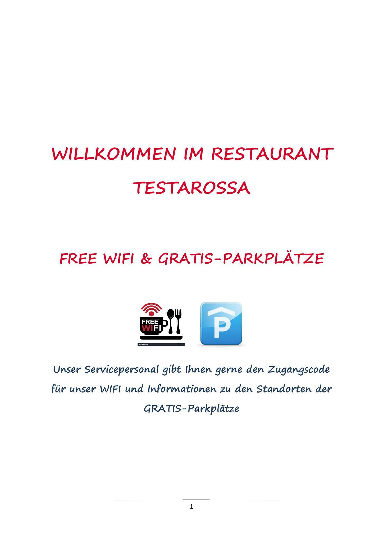 Menu di Testarossa 