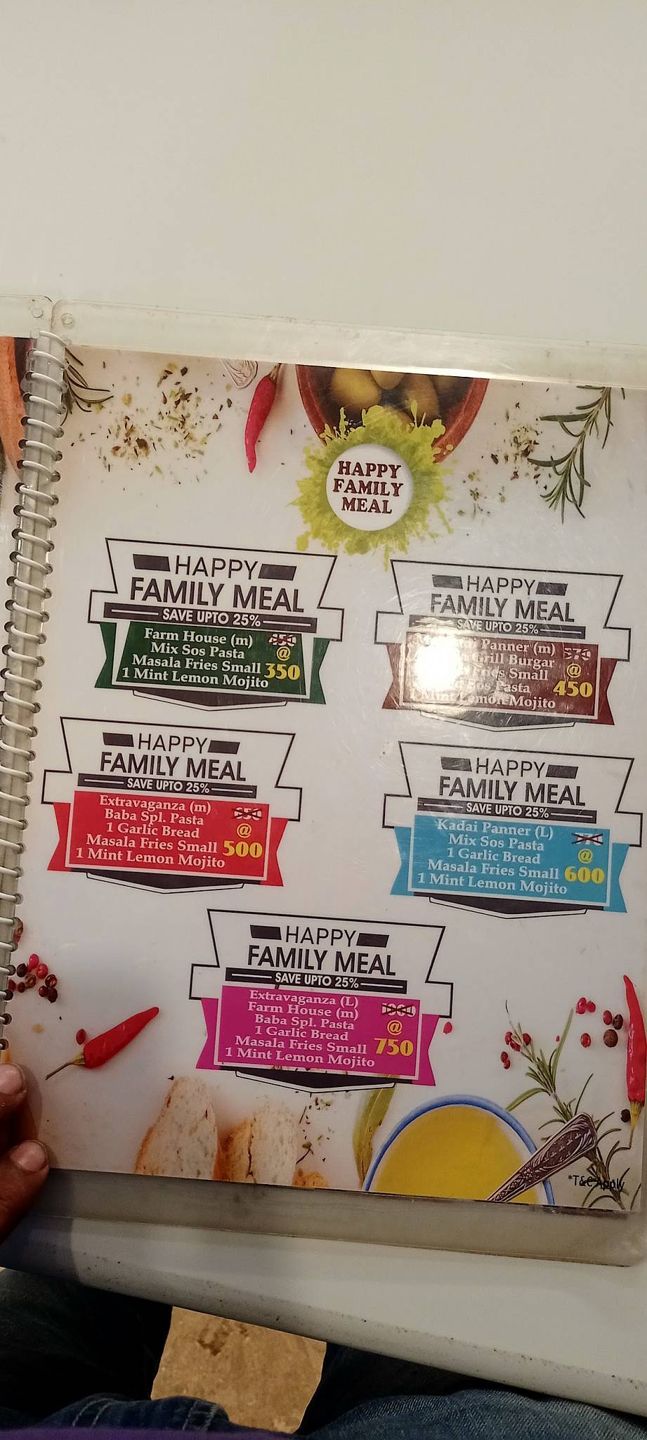 Baba Pizza Cafe menu