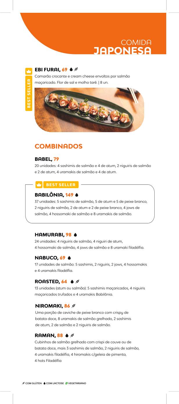 Babilônia Gastronomia cardápio