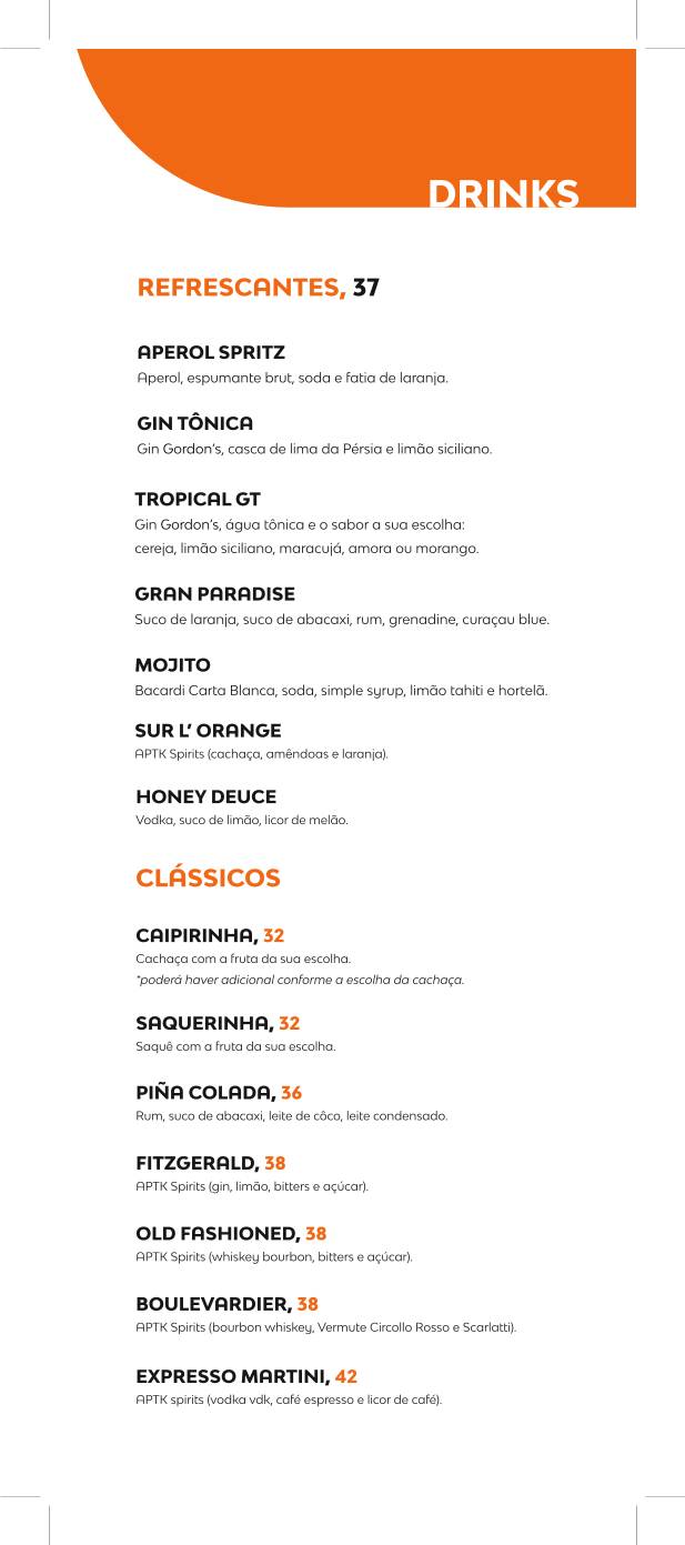 Babilônia Gastronomia cardápio