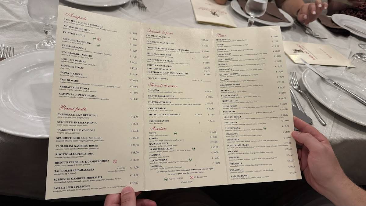 Menu di Baja dei Fenici 