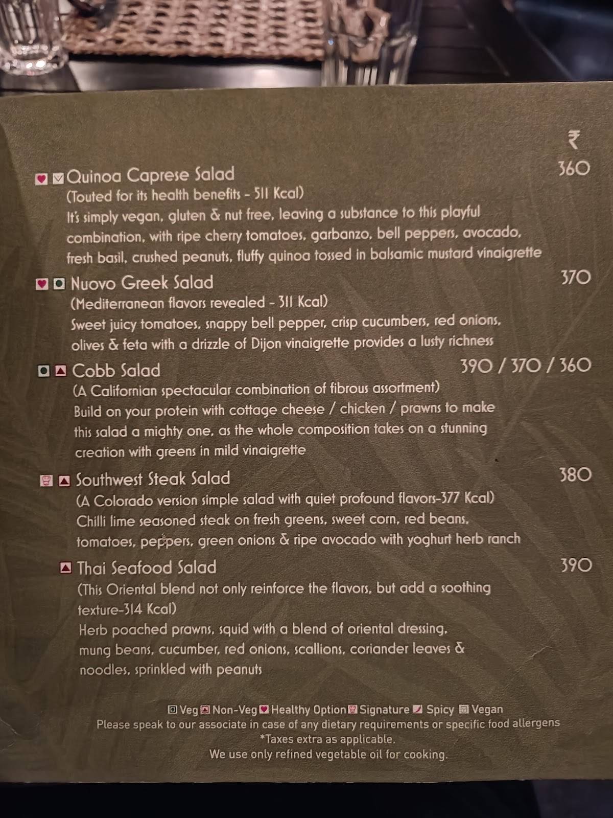 Baker's Arch Garden Cafe menu