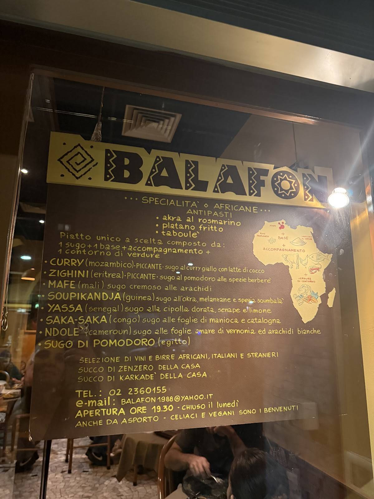 Menu di Balafon 