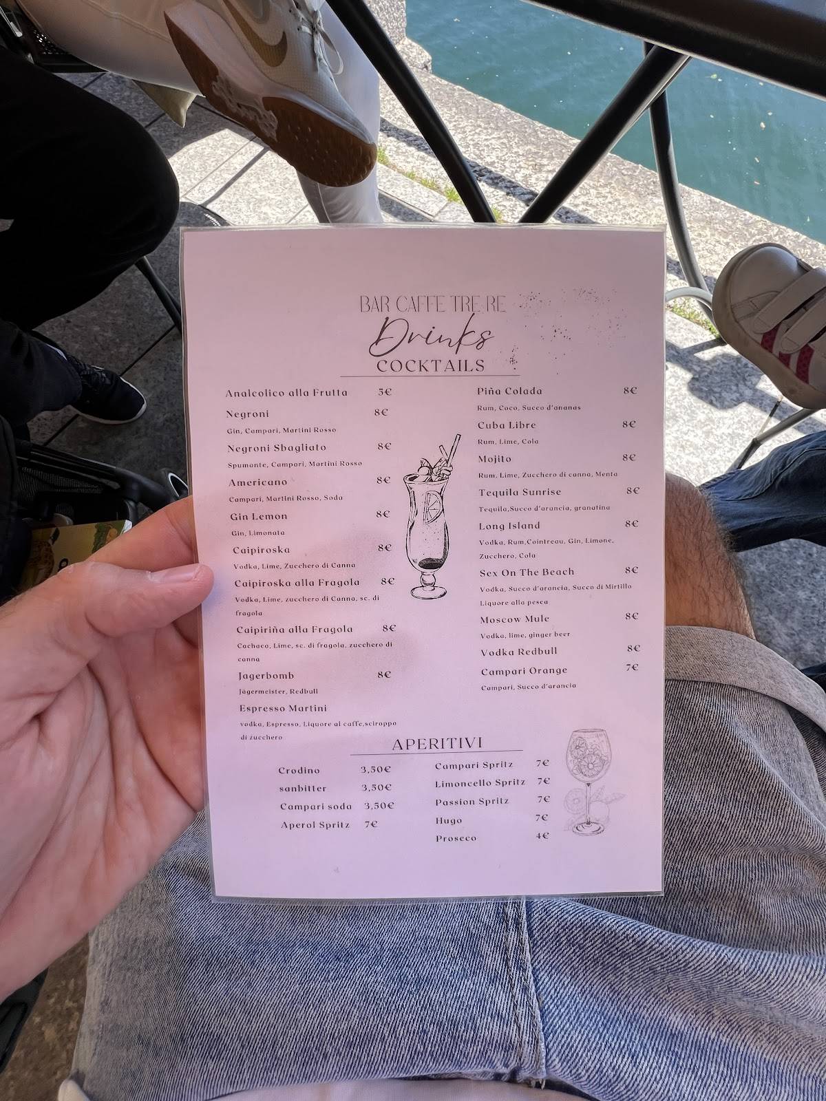 Menu di Bar Caffè Tre Re 