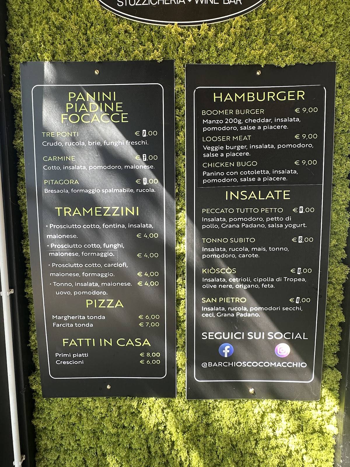 Menu di Bar Chiosco 