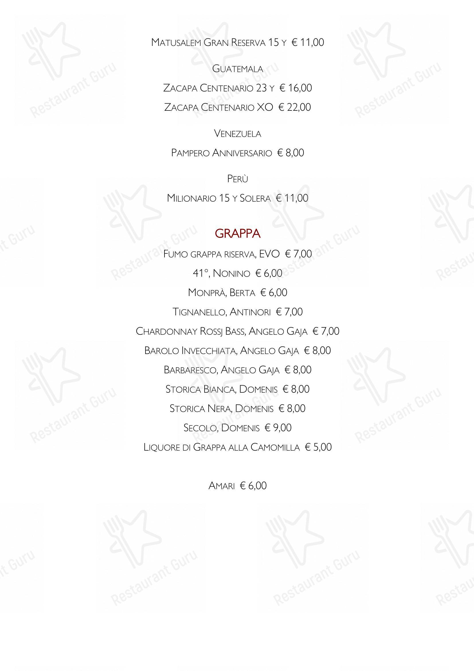 Menu per Bar Italia 1920 - Salò caffè bar