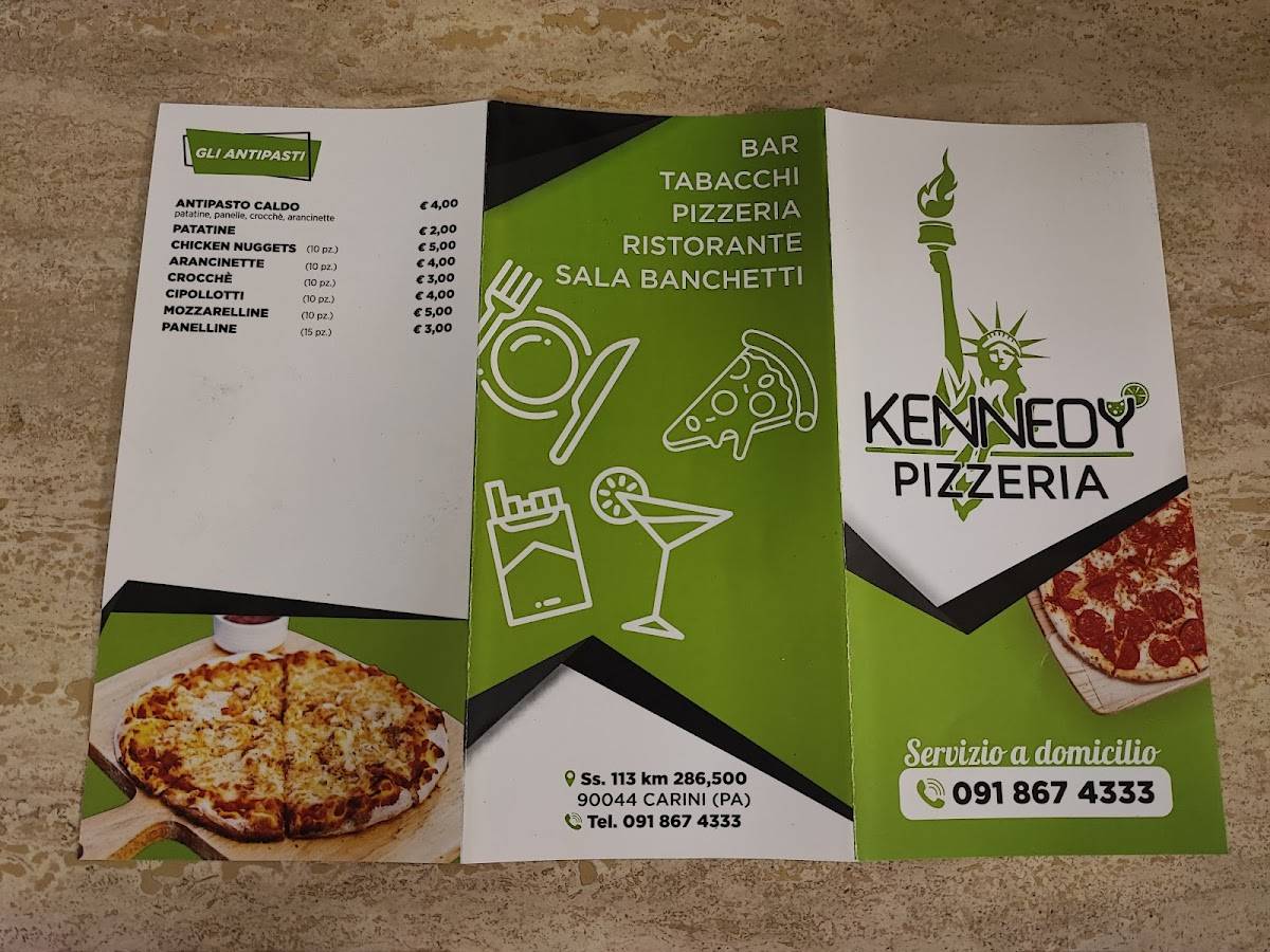 Menu di Bar Kennedy di Giambanco V. 