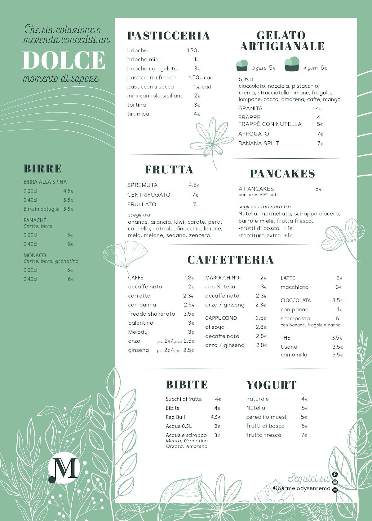 Menu di Bar Melody 