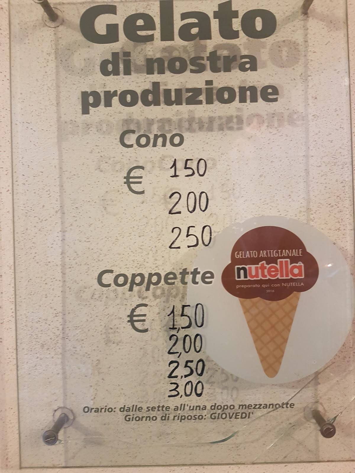 Menu di Caffè Nazionale 