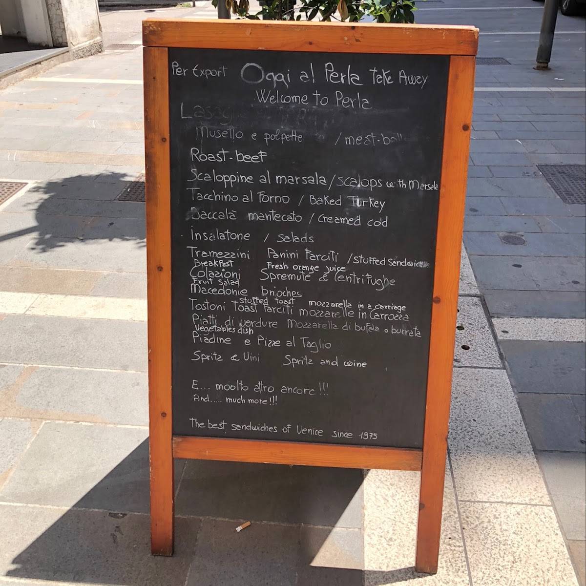 Menu di Bar Perla 