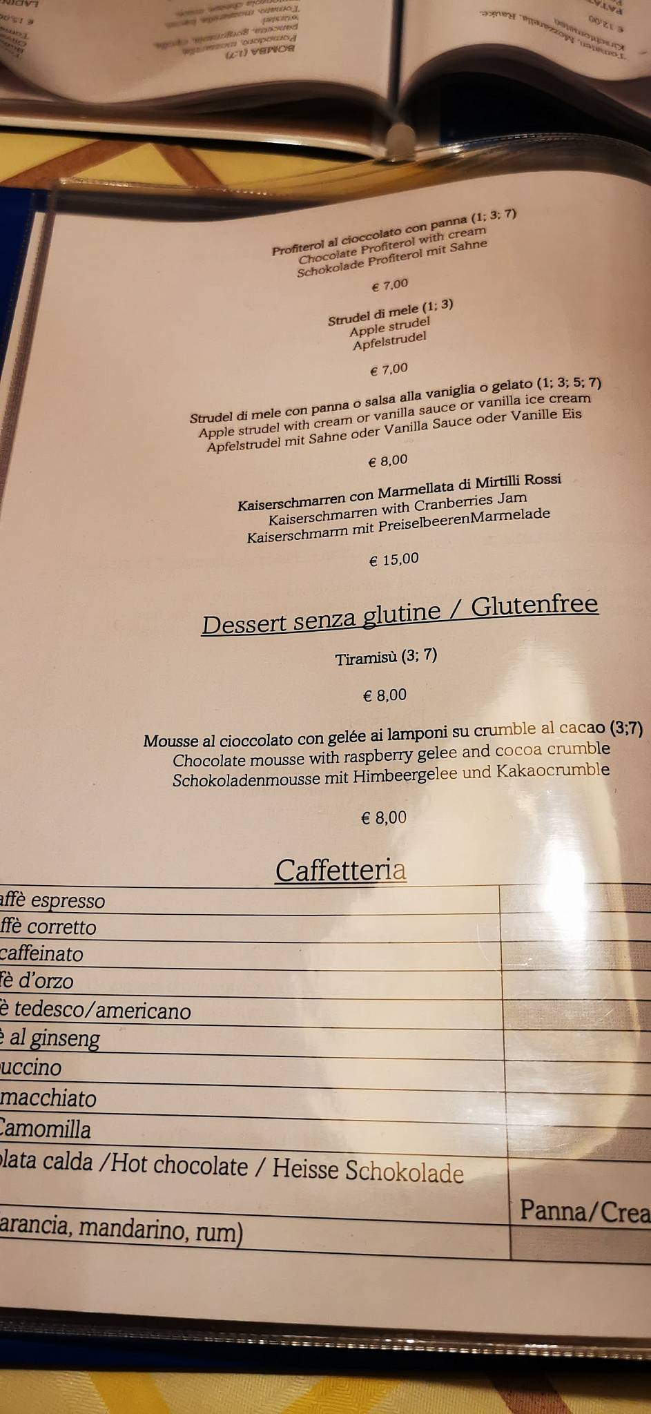 Menu di Al Tablè 