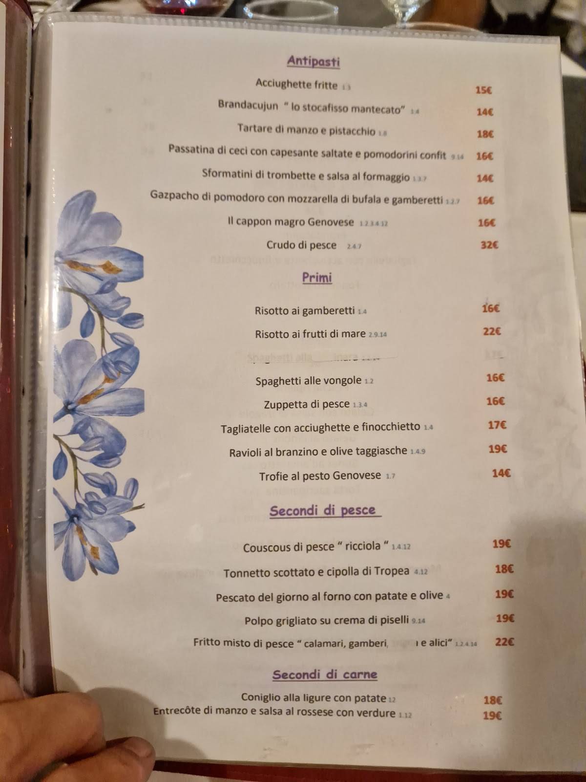 Menu di Antica Trattoria Garibaldi 