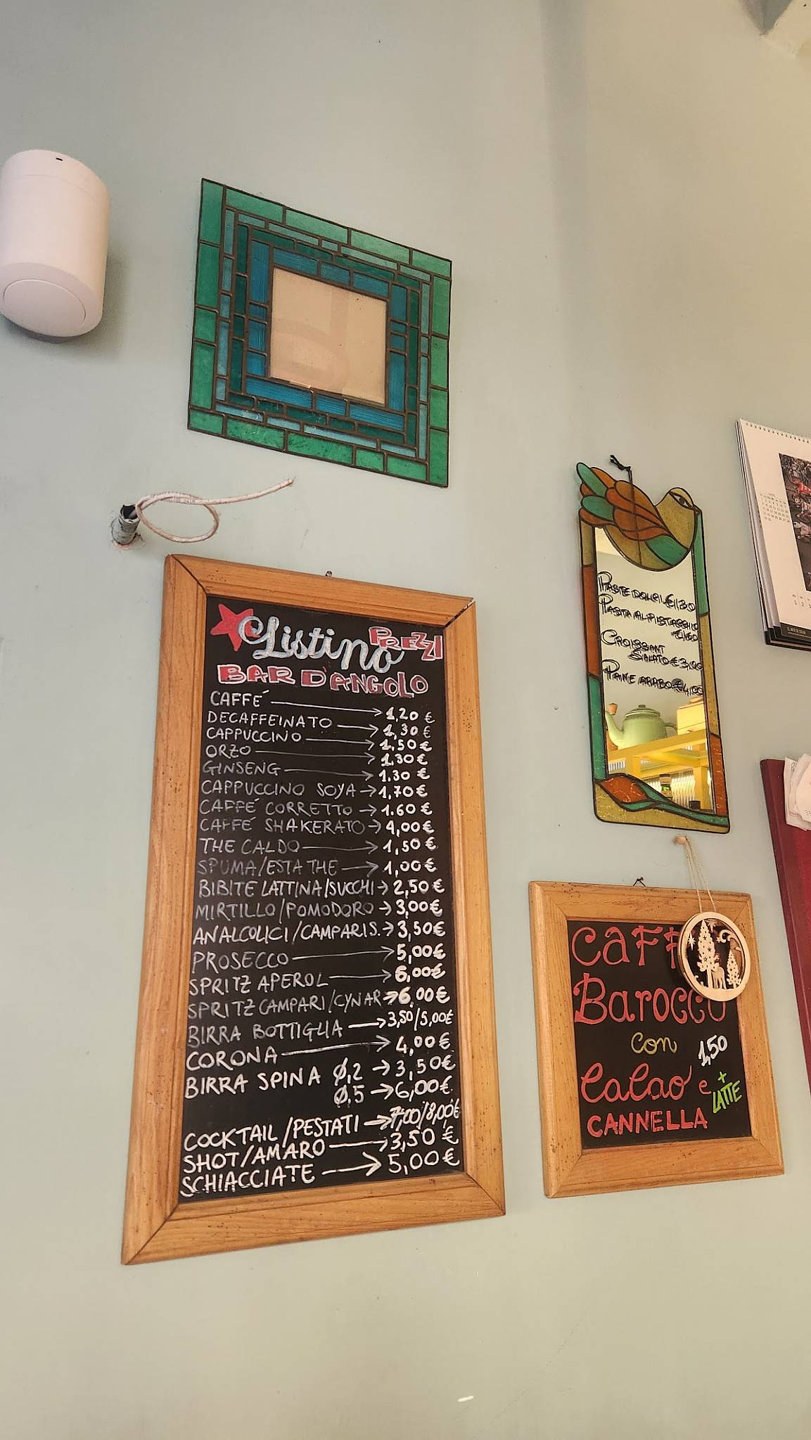 Menu di Bar d'Angolo 