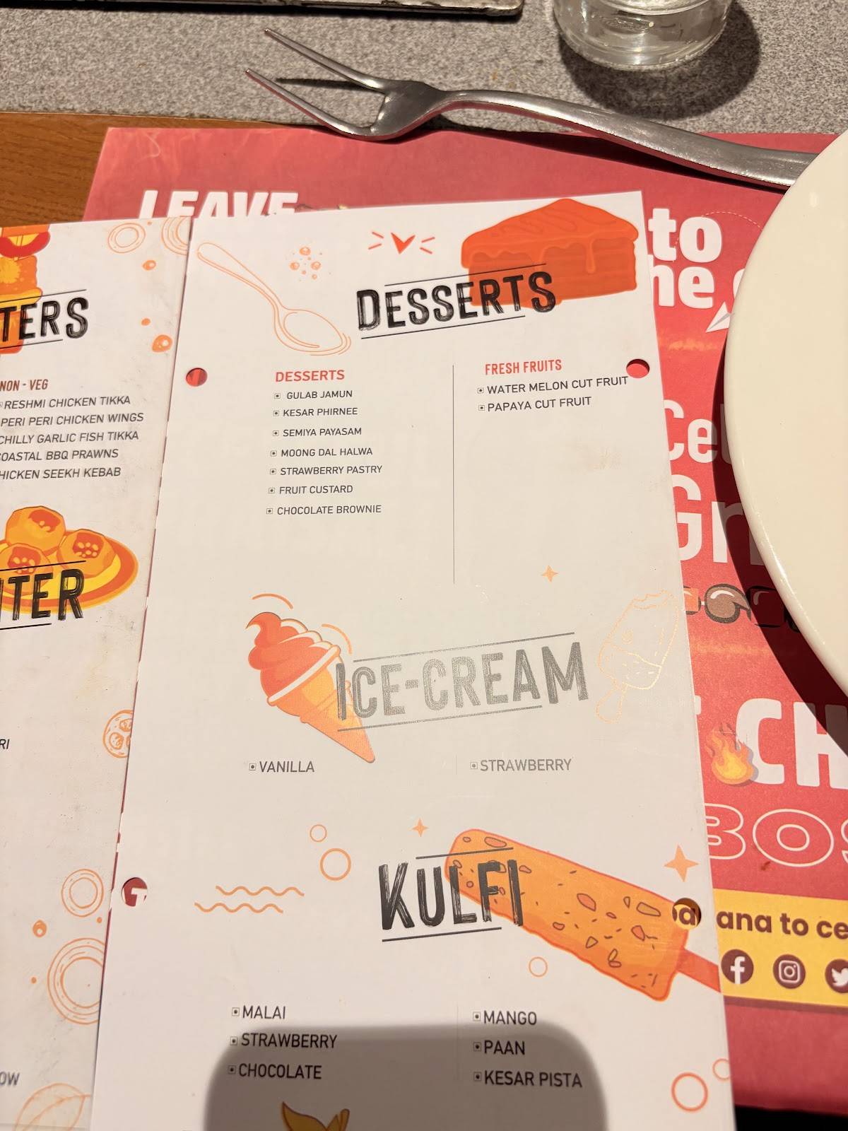 Barbeque Nation menu