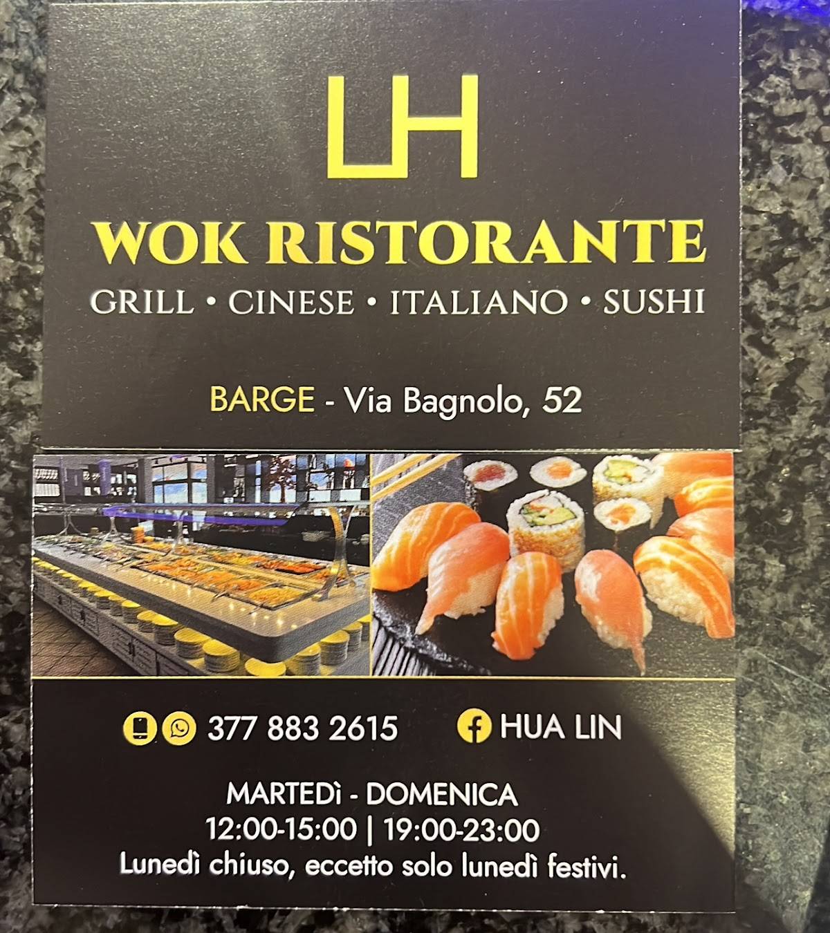 Menu di LH wok ristorante 