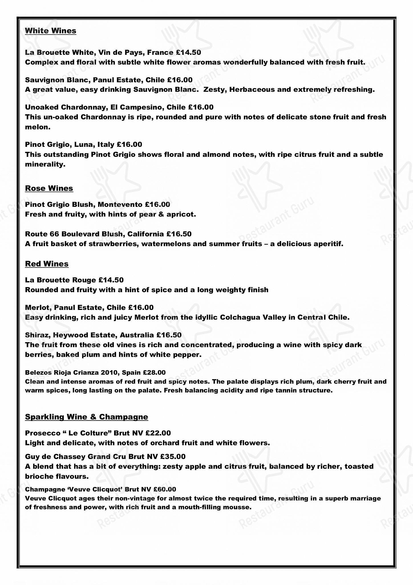 Menu at Three Horseshoes Hotel pub & bar, Barnard Castle