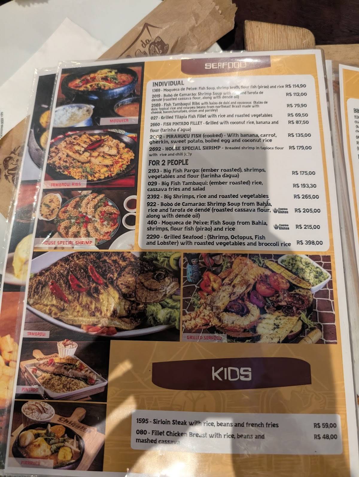 Barraca da Chiquita Copacabana Restaurante Comida Nordestina RJ cardápio