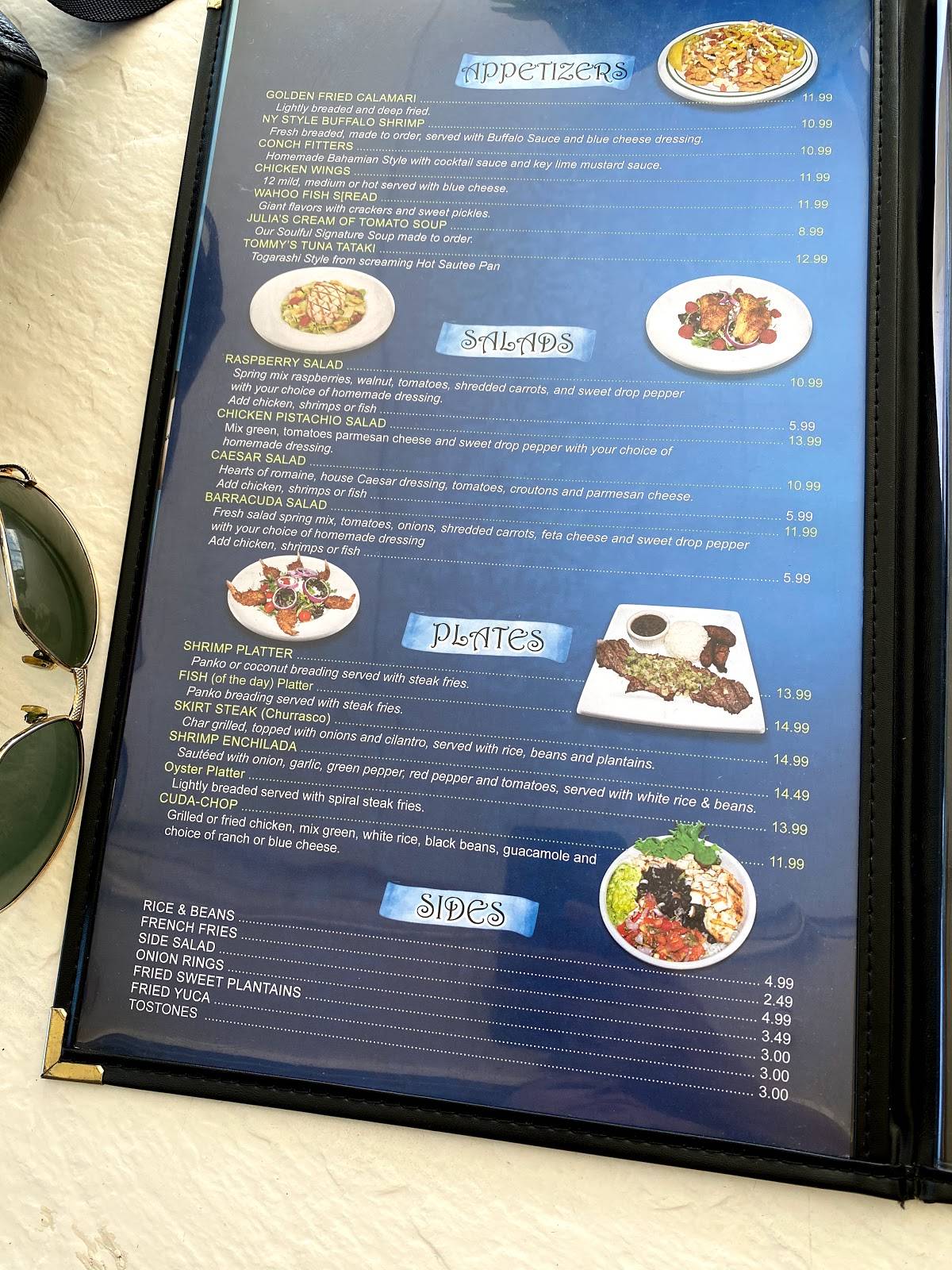 Menu at Barracuda Grill, Marathon