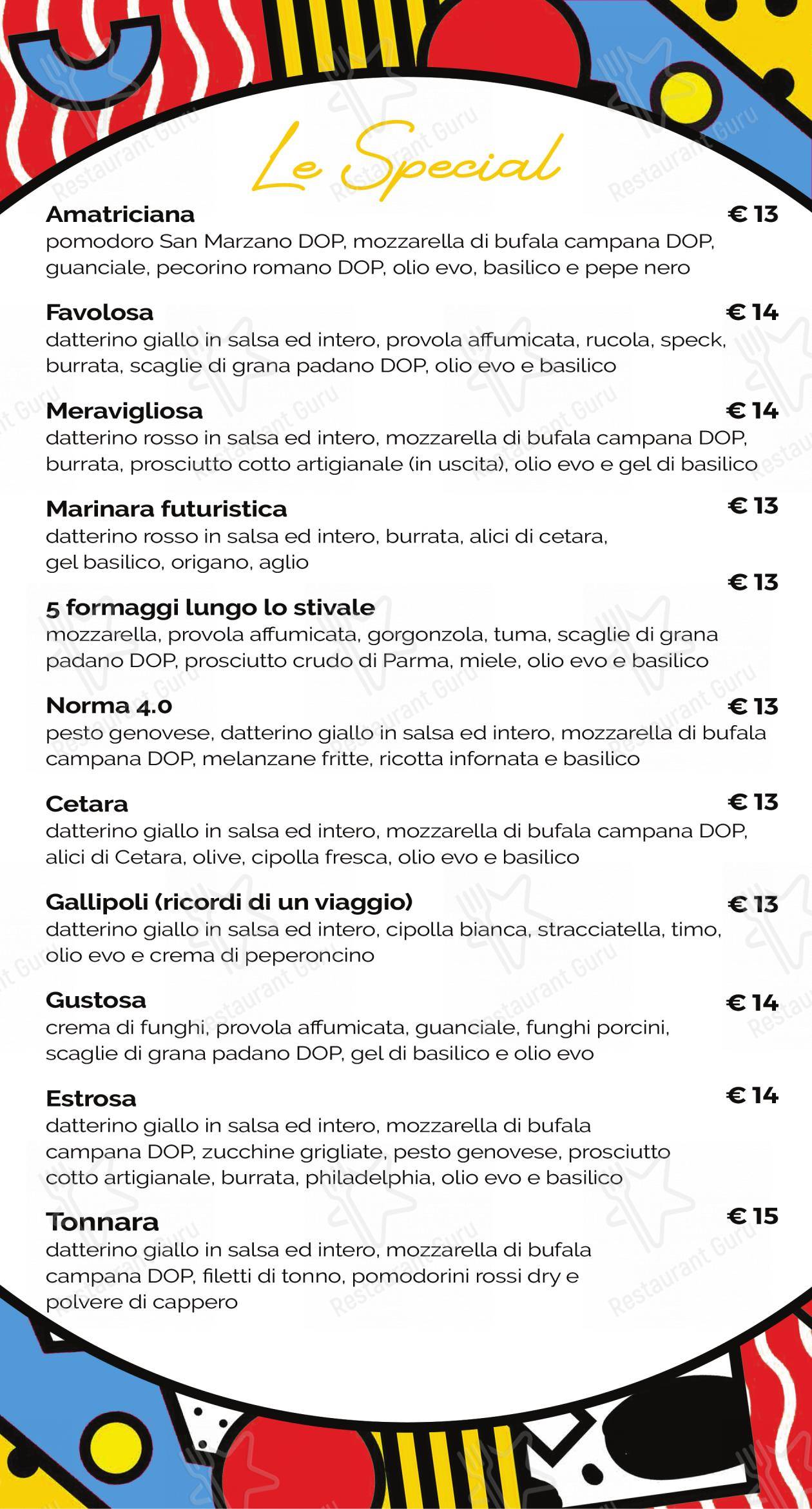 Barrracuda in Messina - Menu