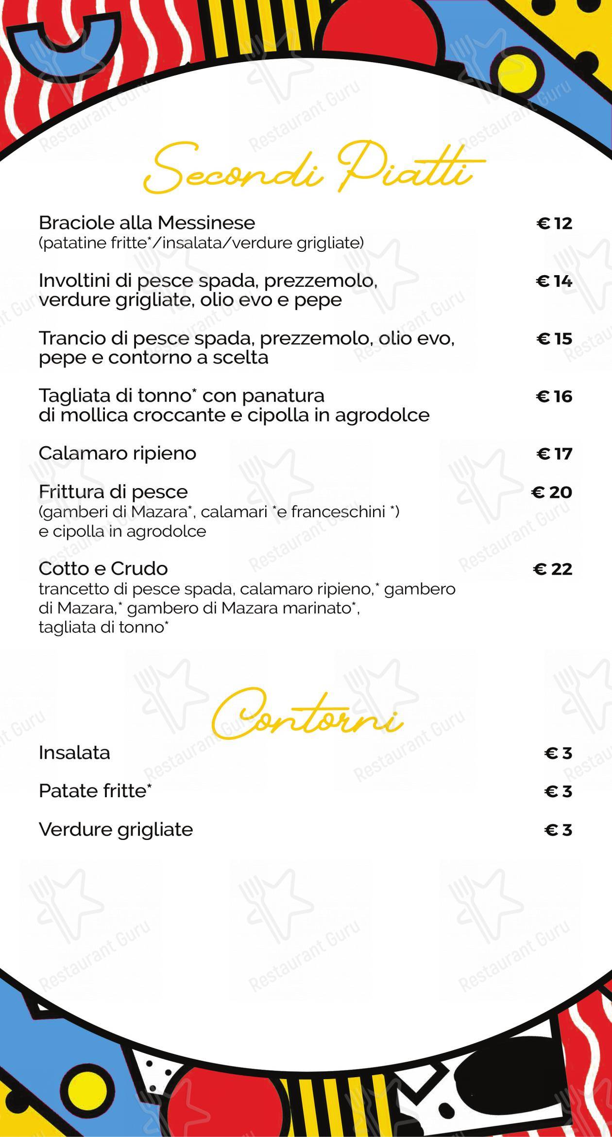 Barrracuda in Messina - Menu