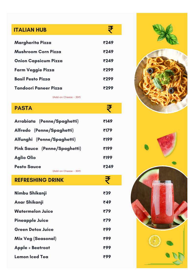 Basil And Beanzz Kitchen menu