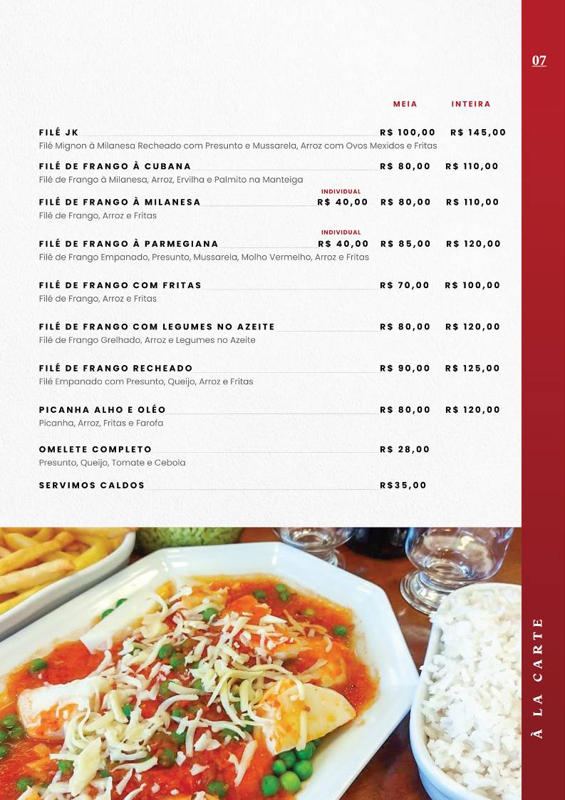 Restaurante Ana Luiza Bar do Dove cardápio