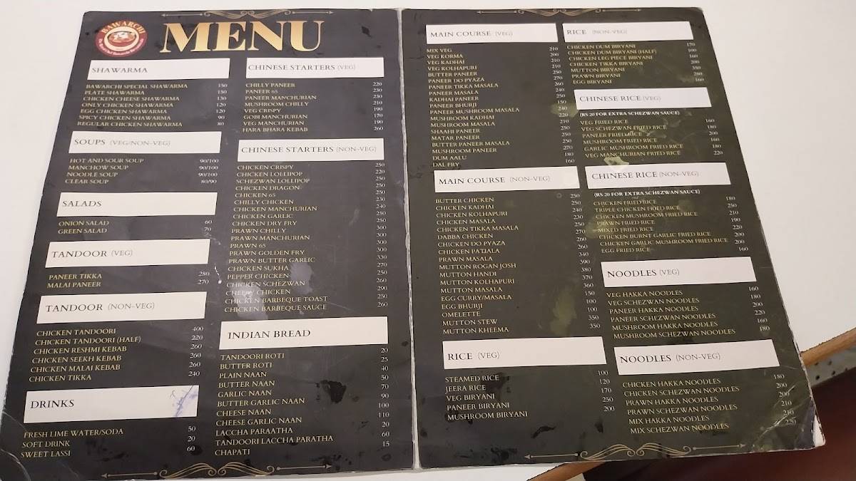Bawarchi Restaurant St Inez panjim menu