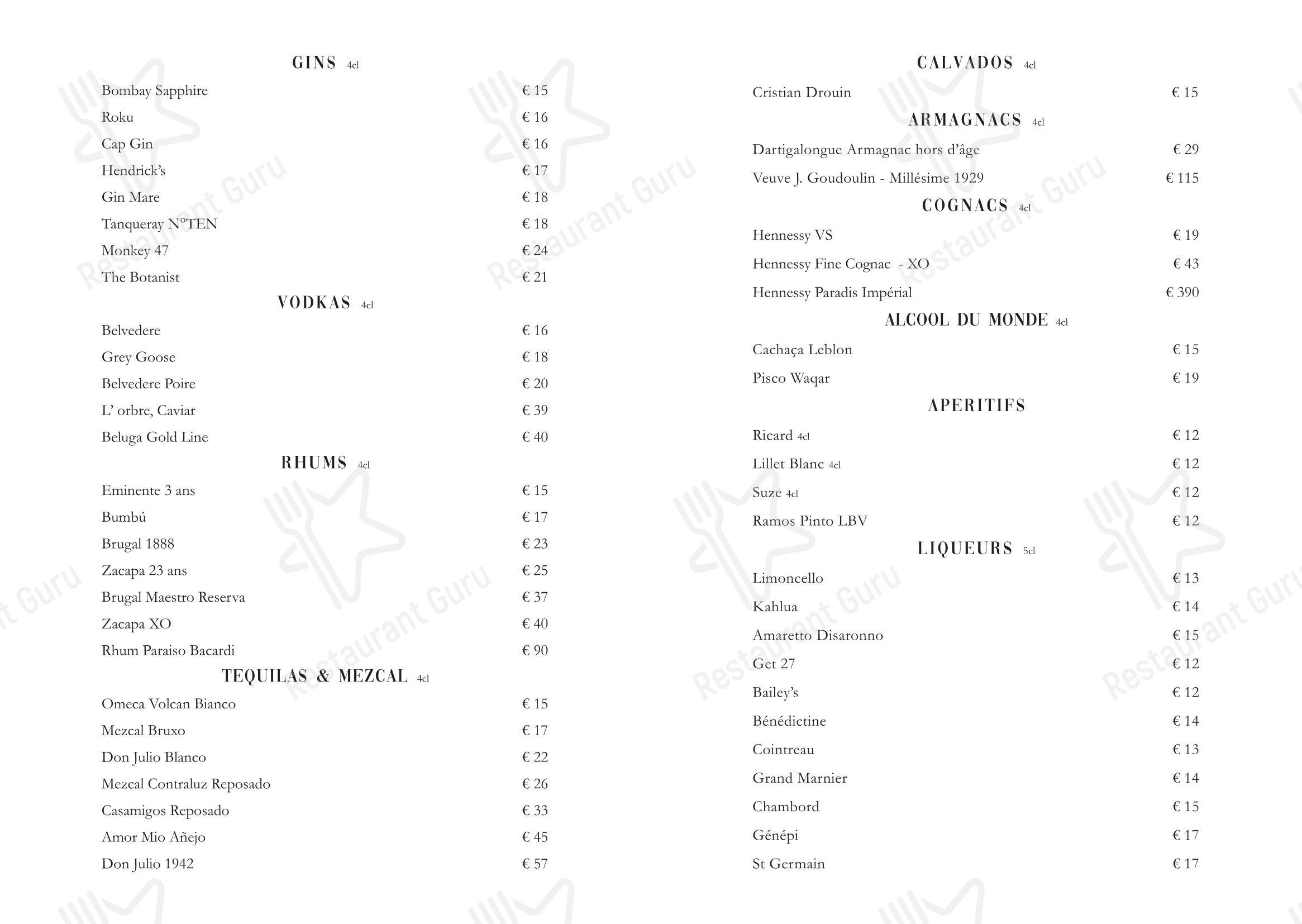 Beefbar Paris dans Paris - Крафт меню
