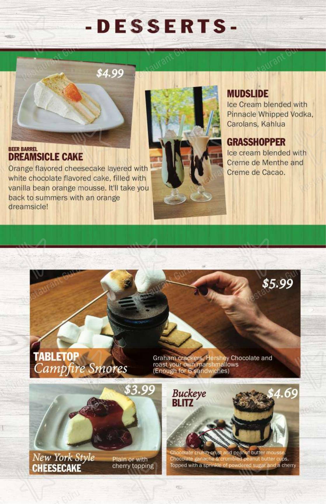 Menu at Beer Barrel Pizza & Grill, Lima, S Dixie Hwy