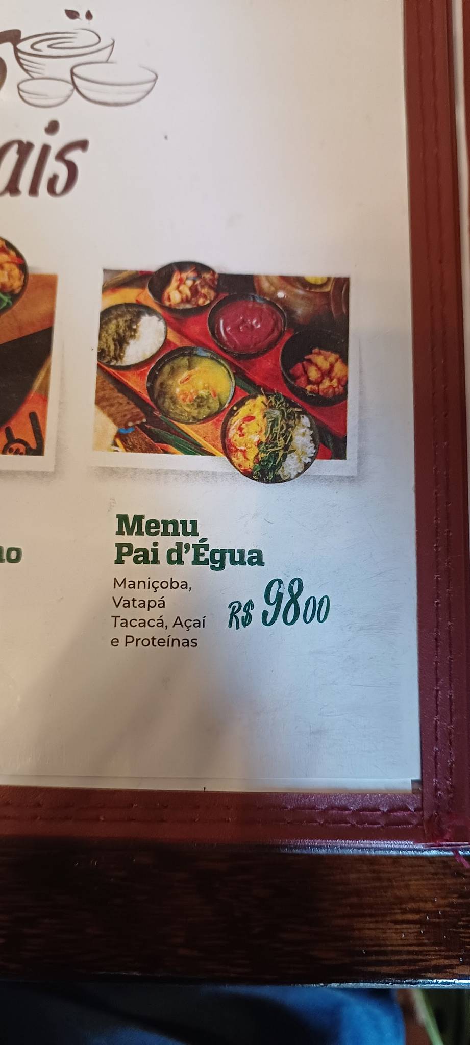Restaurante Point do Açaí cardápio