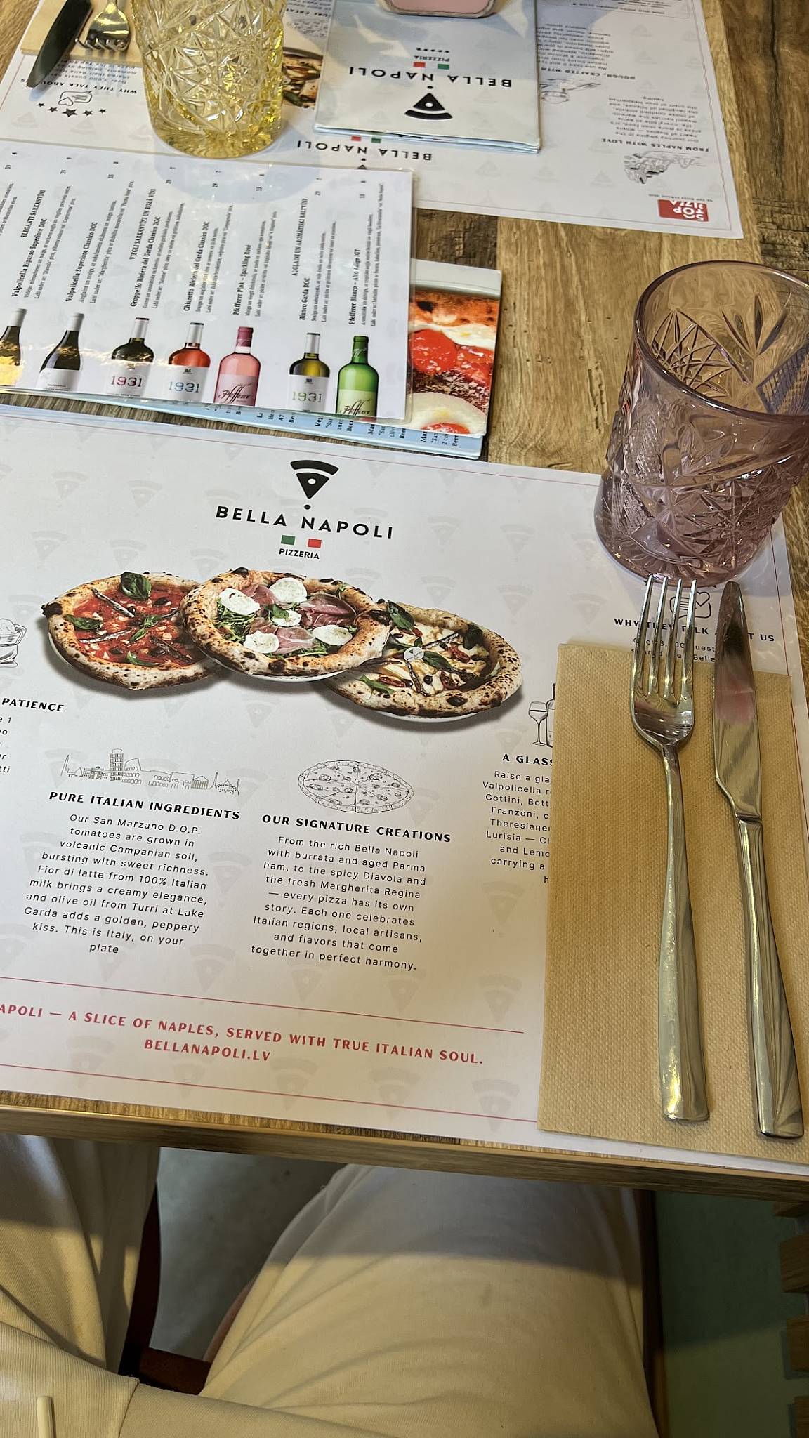 Menu de Bella Napoli