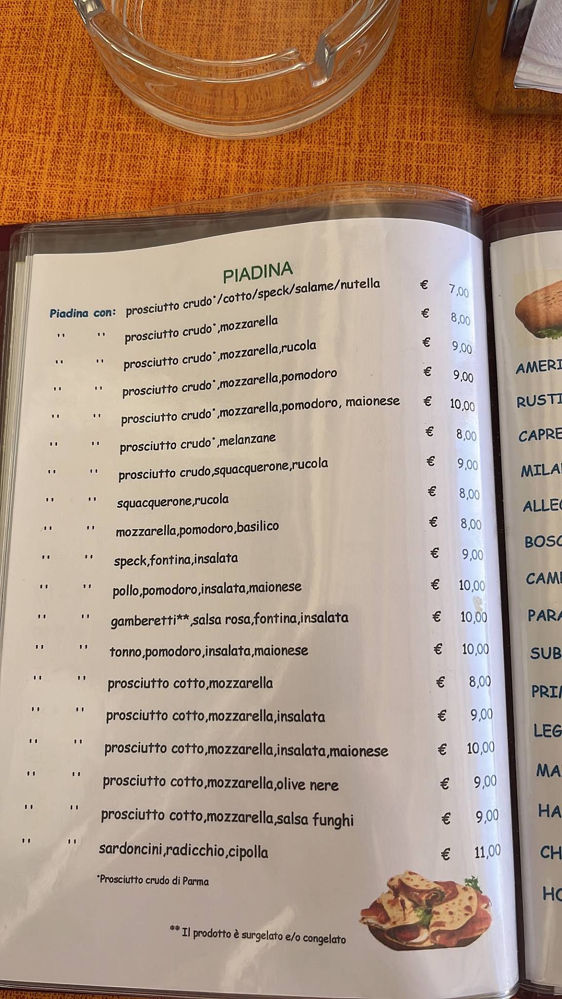 Menu di Ristorante Bar Luciano 