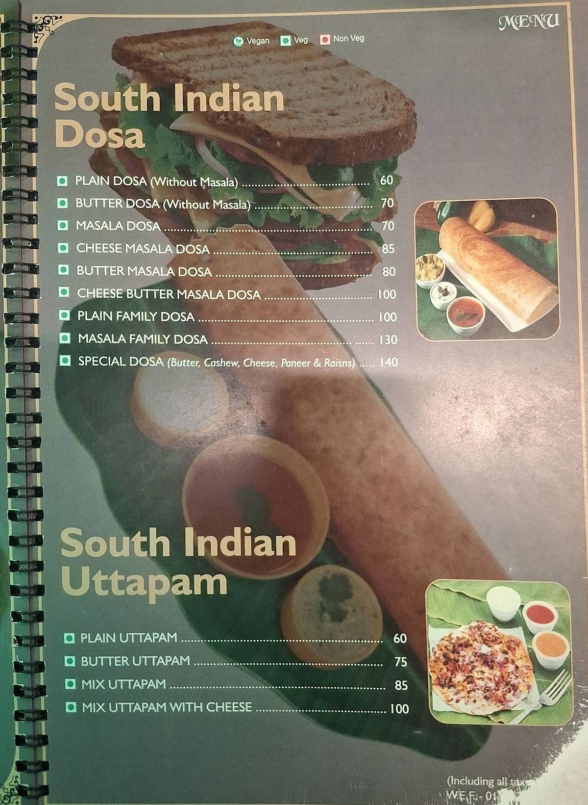 Benfish Garden Cafe menu