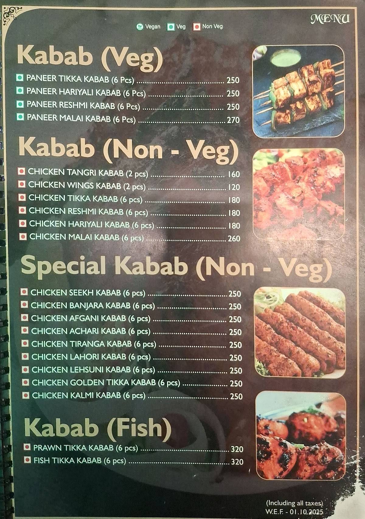 Benfish Garden Cafe menu