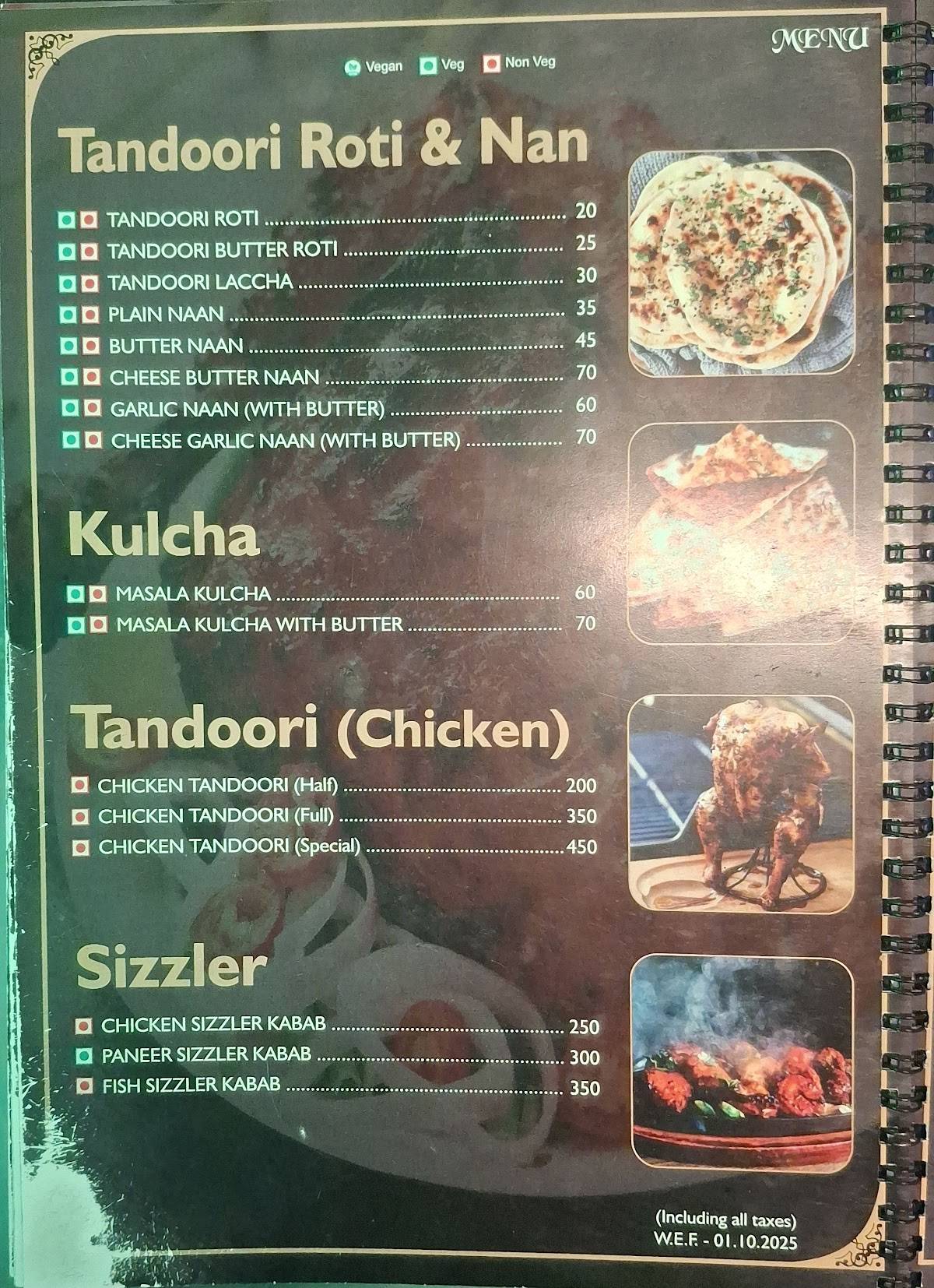 Benfish Garden Cafe menu