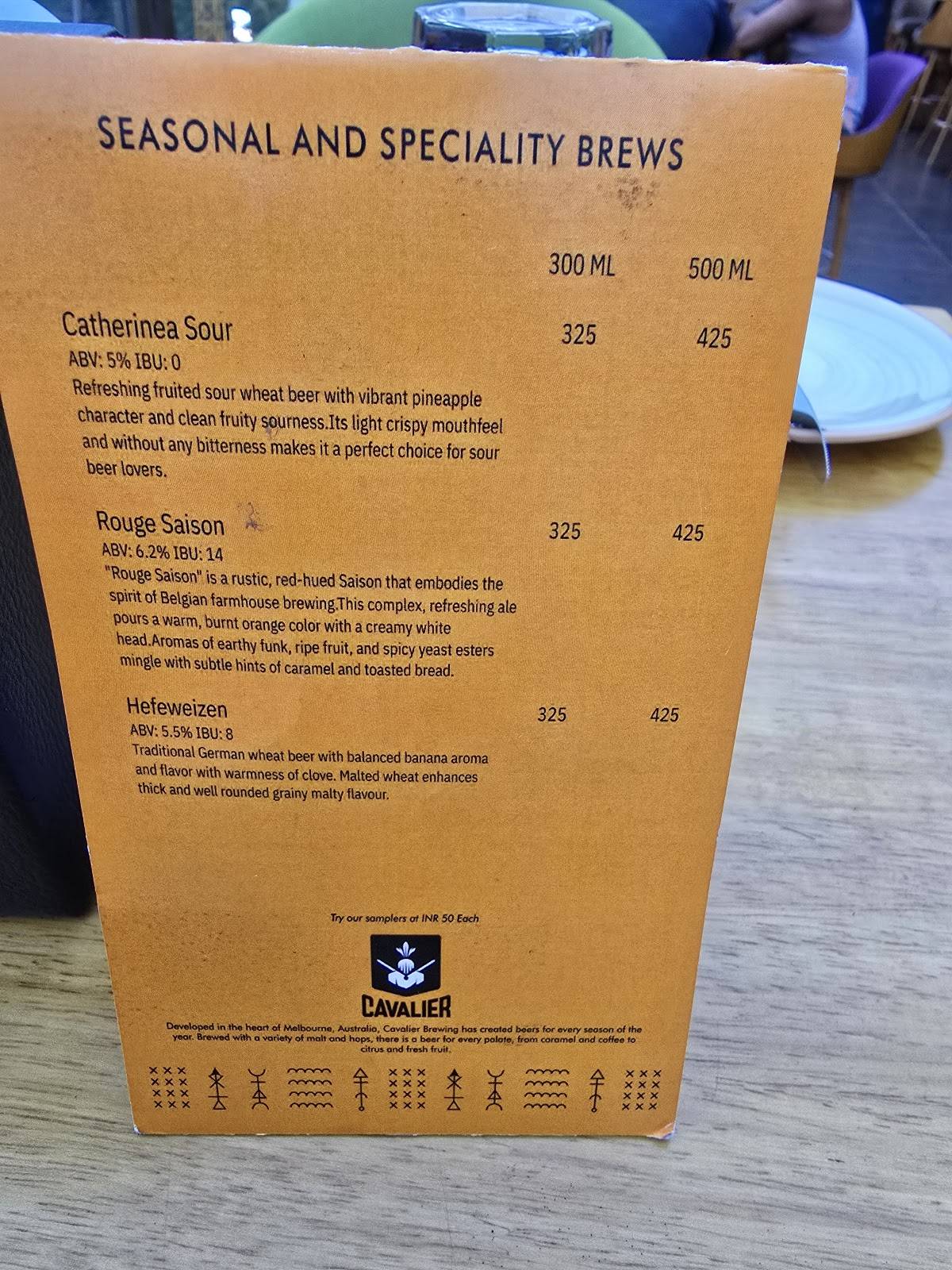 Alchemy menu