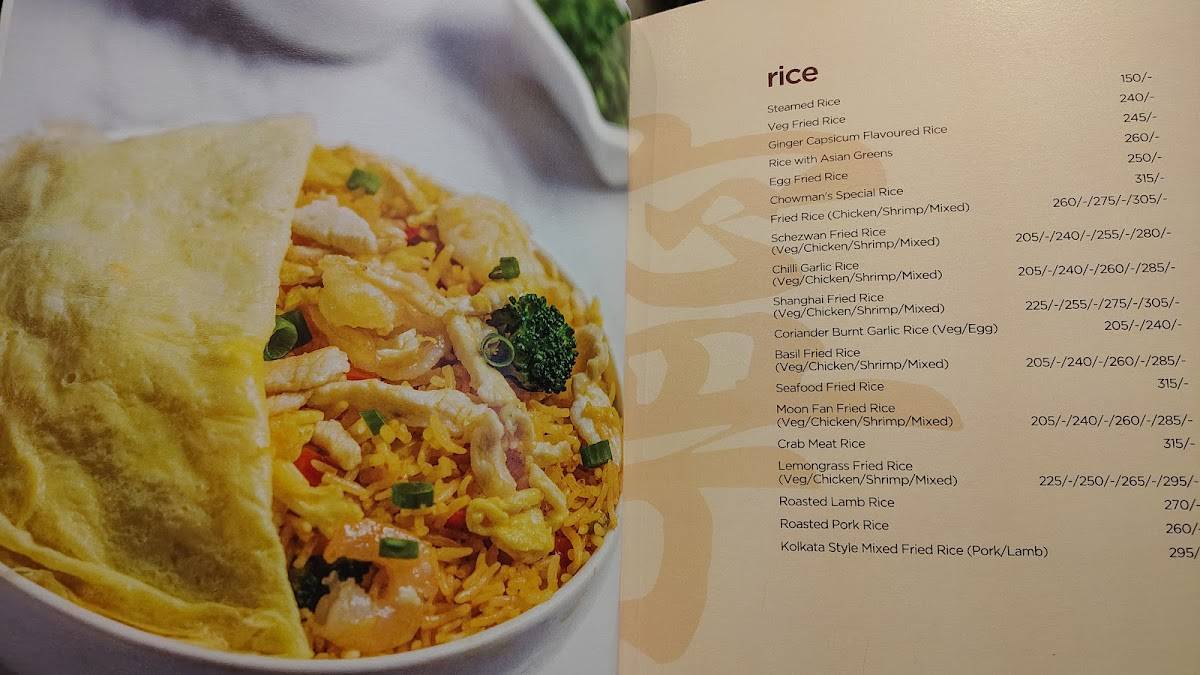 Chowman (Koramangala) menu