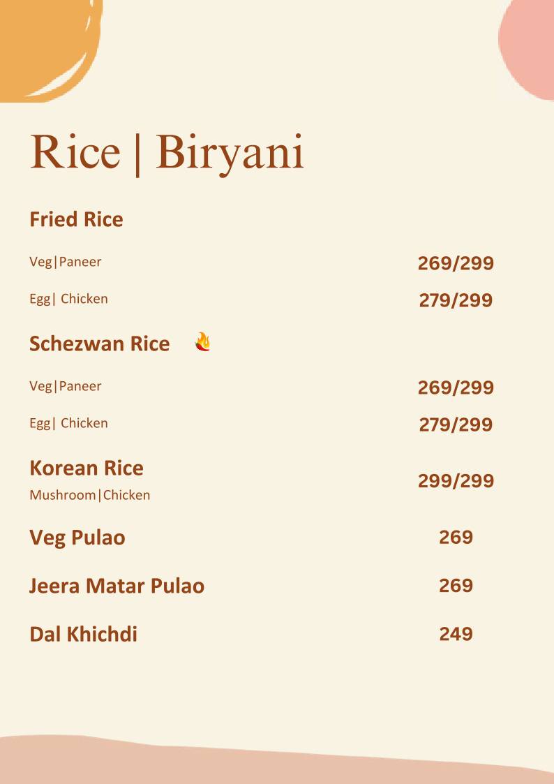 The Terminal Restaurant menu