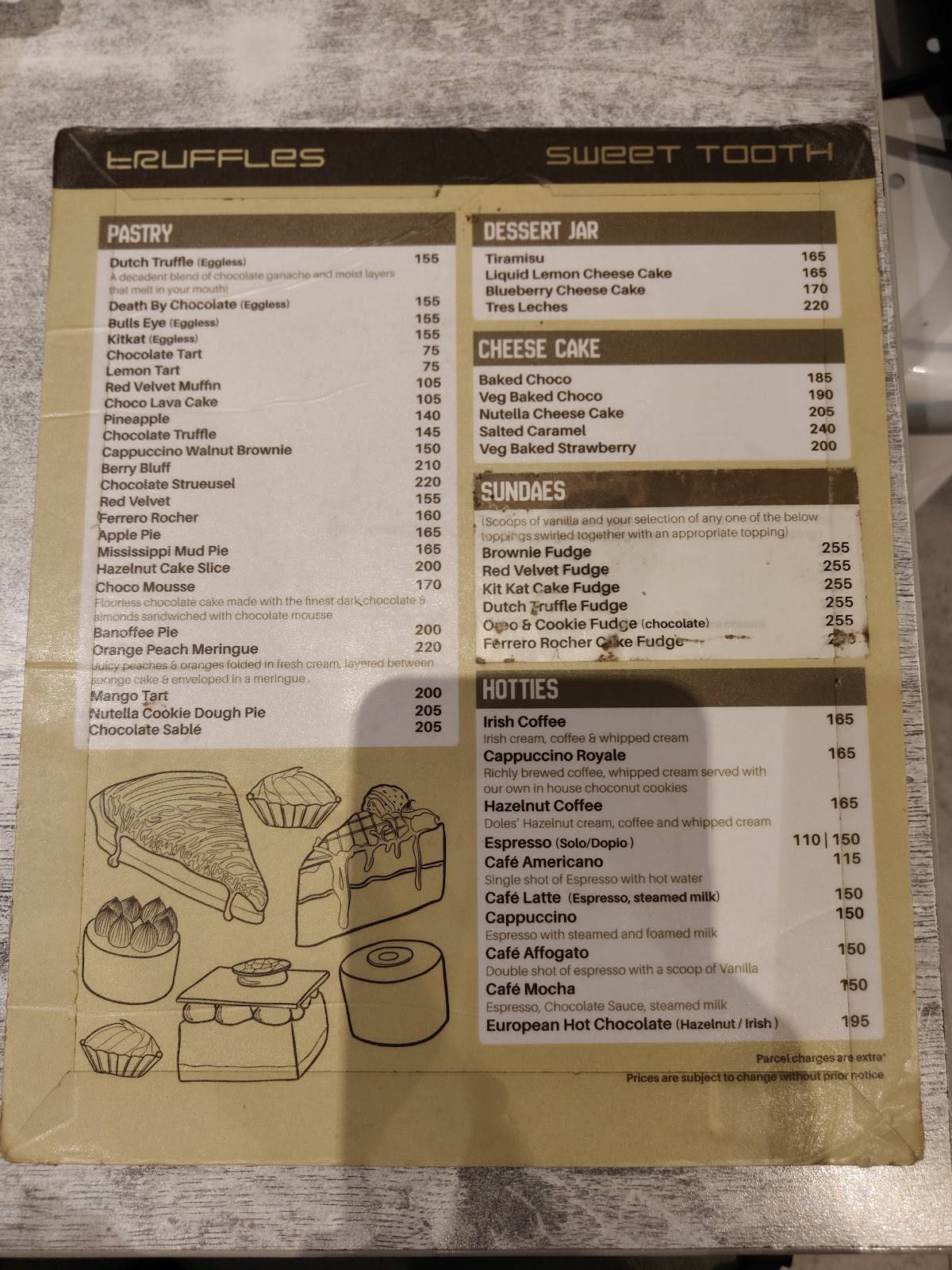 Truffles - Indiranagar menu