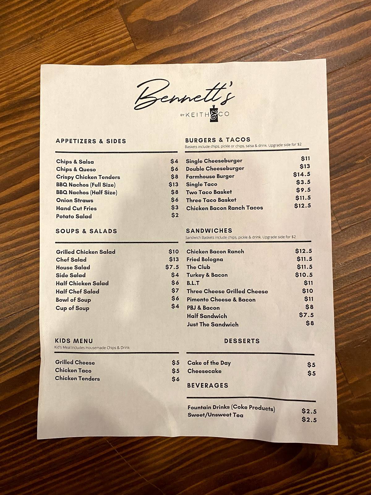 Menu at Casual Dining restaurant, Sherwood