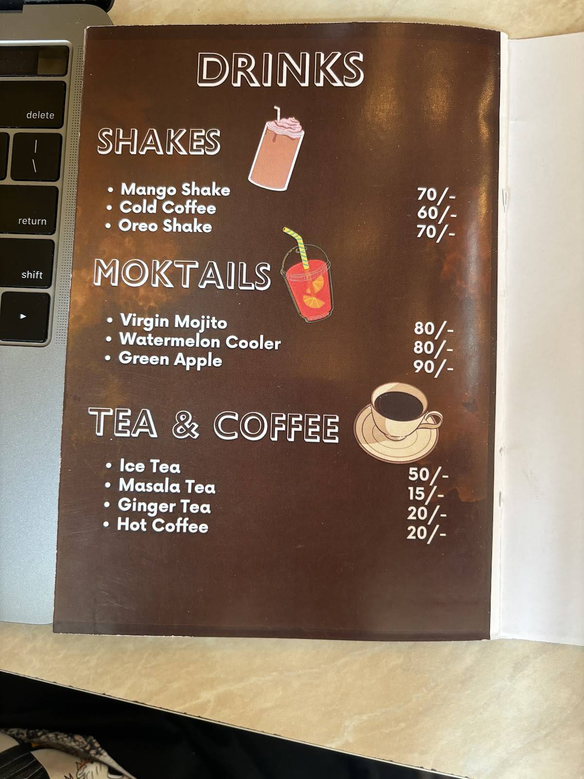 Berlin cafe menu