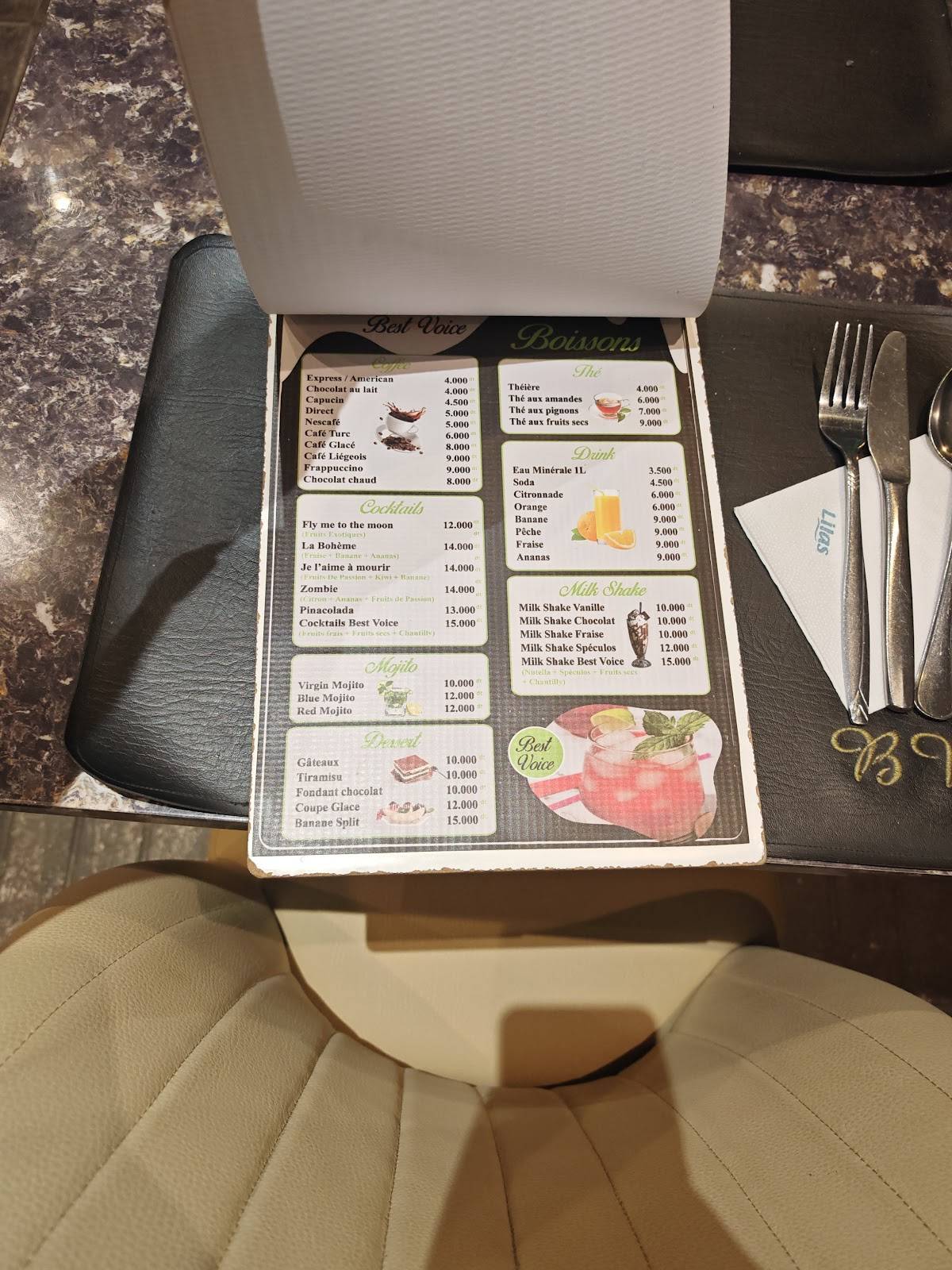 Menu de Best Voice