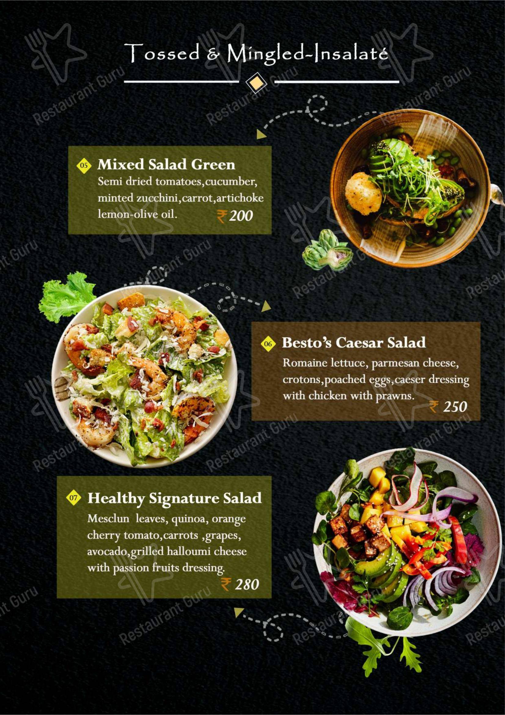 Besto Bakes Cakes Cafe - Ночное меню